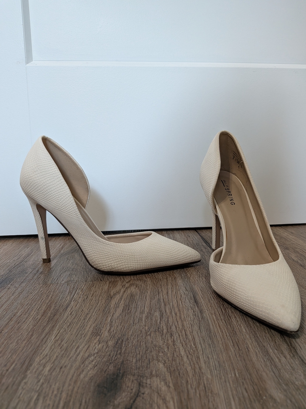 Call It Spring Cream Pointed-Toe Stiletto Heels